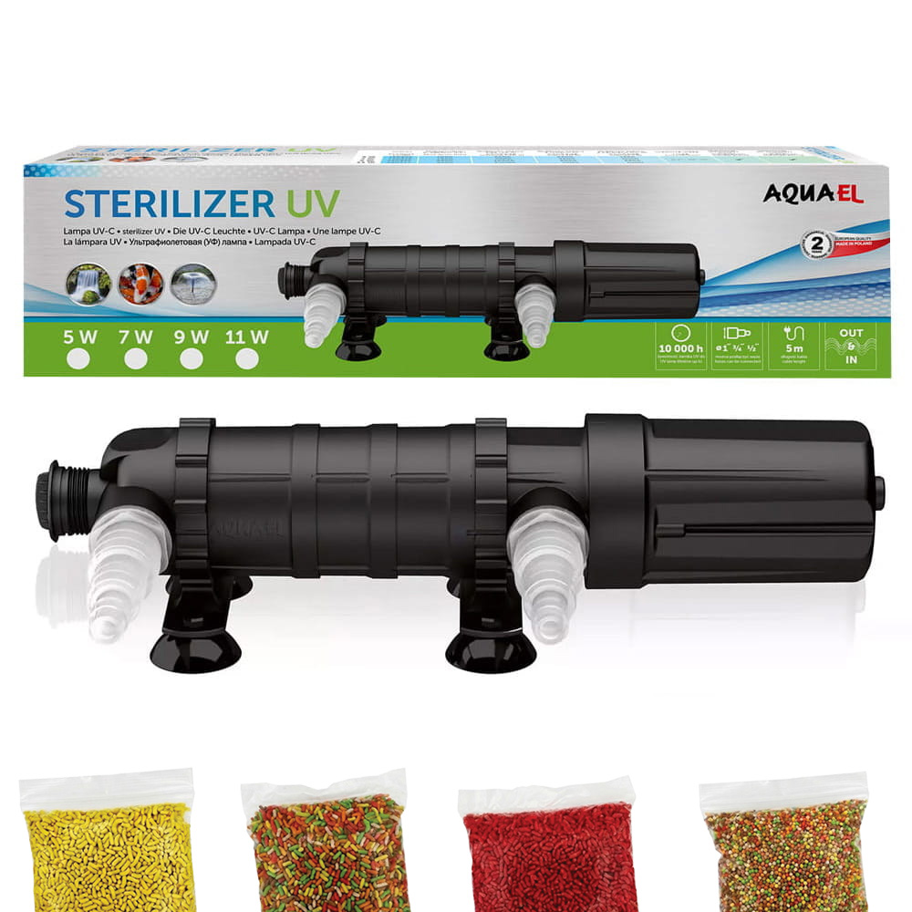 AQUAEL STERYLIZATOR UV PS-7W Lampa do oczka wodnego + GRATISY